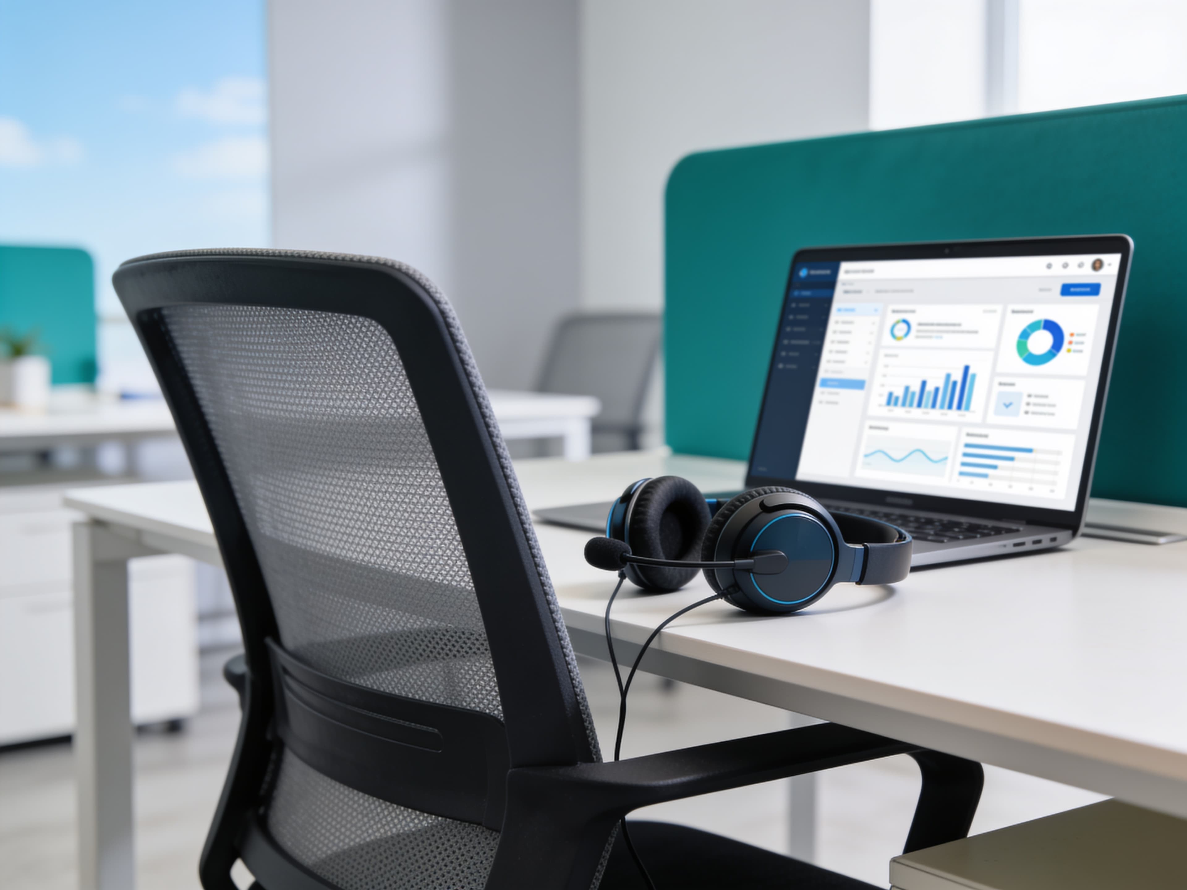 Modern support desk ready for AI voice agent phone coverage